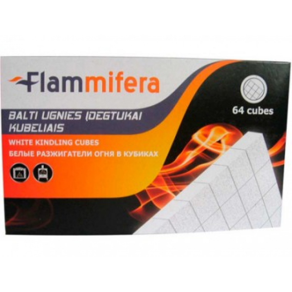 Iekurs kamīnam balts (64gab.) Flammifera