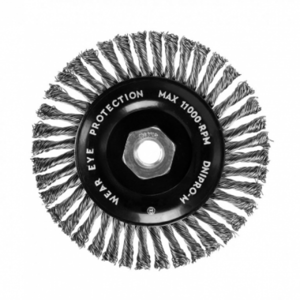 Ieliekta birste Ø125mm, M14, pīti tērauda sari ...