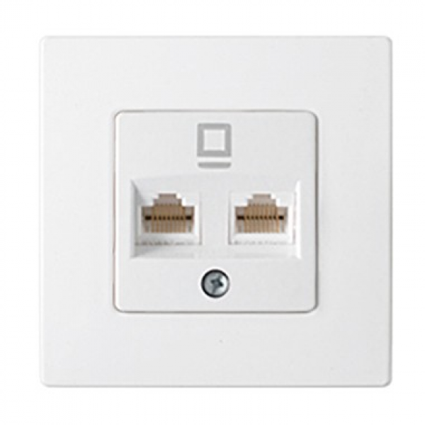Interneta ligzda MASTER z/a, 2v., balta BYLECTRICA