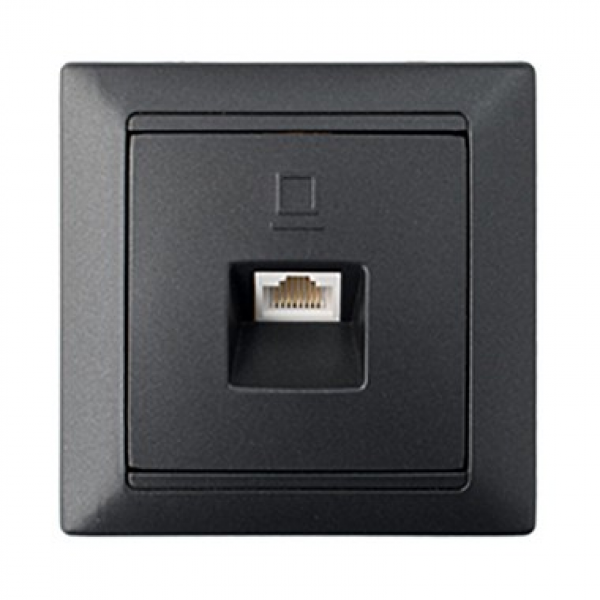 Interneta ligzda STILJ RJ45, 1v., grafīts BYLECTR...