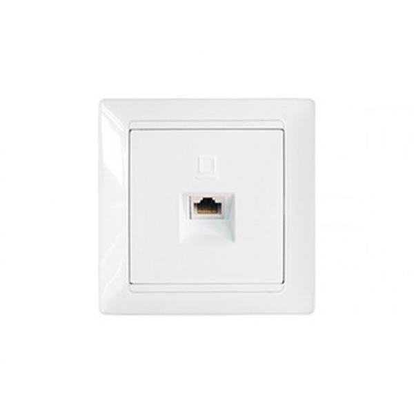 Interneta ligzda STILJ RJ45 z/a, 1v., balta BYLECT...